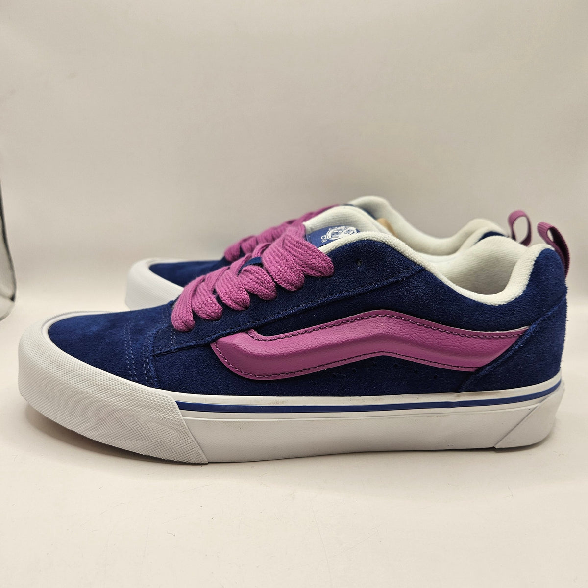 VANS M7.5 W9 KNU SKOOL NAVY BLUE PURPLE SUEDE NWOB LOW TOP SKATEBOARD SNEAKER