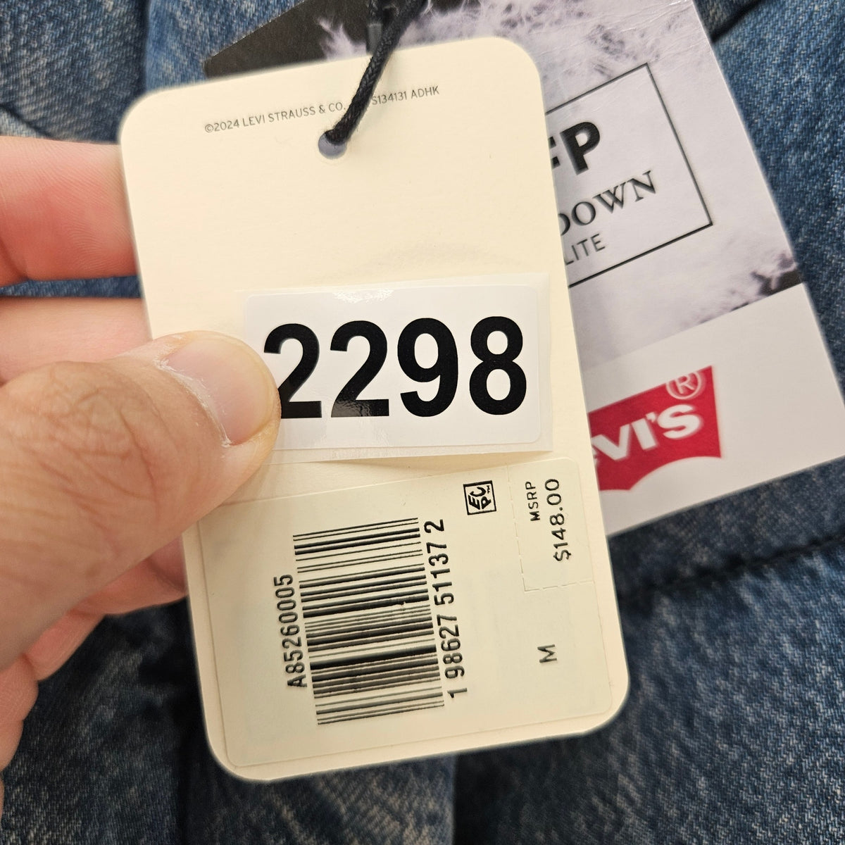 LEVI'S WOMEN'S MEDIUM WESTERN BUBBLE DOWN VEST 600 FILL POWER NWT