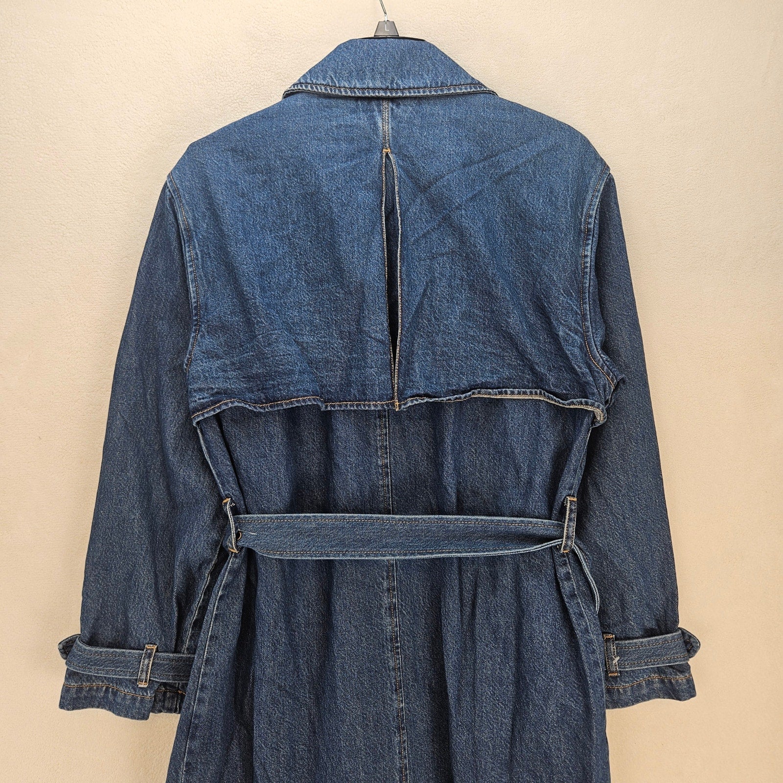 LEVIS WOMEN'S SMALL SPADE TRENCH COAT DARK WASH A89760001 NWT