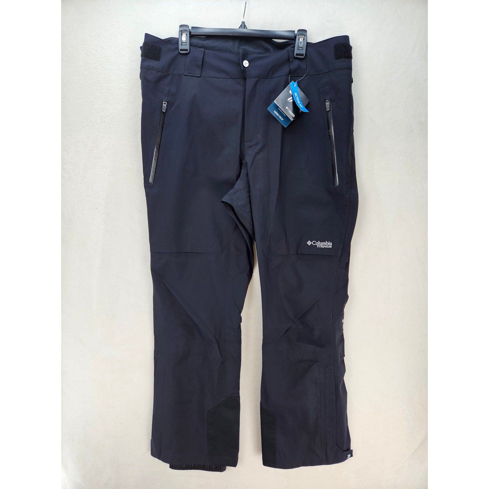 COLUMBIA WOMEN'S XL TITANIUM PLATINUM PEAK III 3L PANT BLACK OMNI TECH SKI SNOW