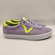VANS WOMEN'S 7.5 SPORT SNEAKERS LAVENDER LIME GREEN SUEDE OFF THE WALL