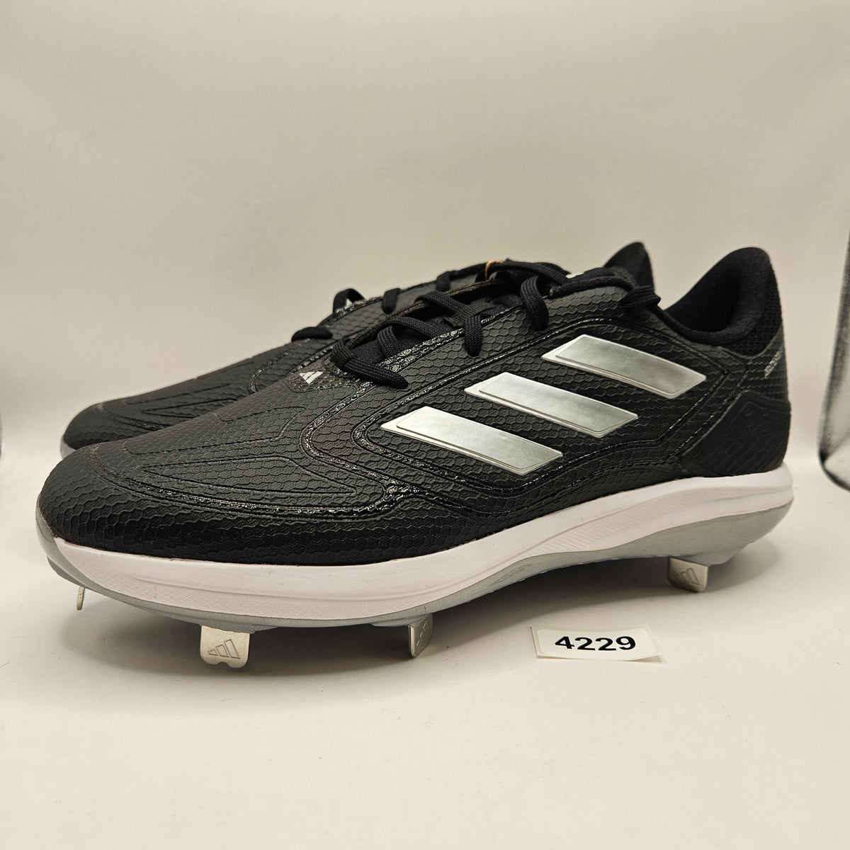 ADIDAS WOMEN'S 11.5 ADIZERO PUREHUSTLE 3 SOFTBALL METAL CLEATS BLACK IG7134