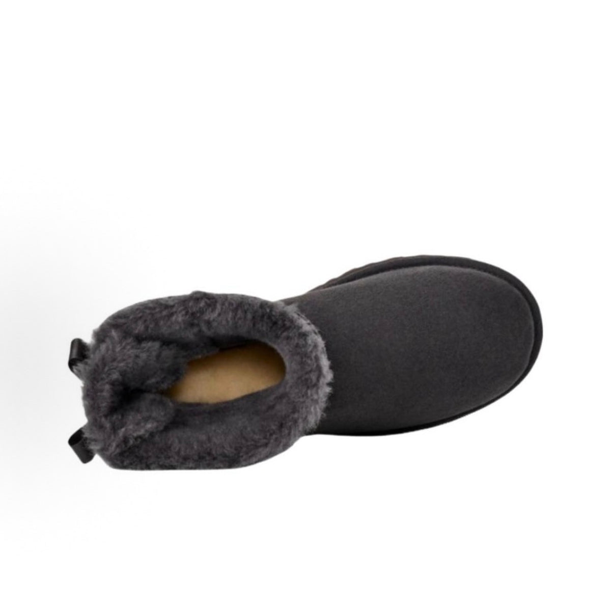 UGG WOMEN'S 6 MINI BAILEY BOW II OBSIDIAN 1016501-OBS NIB