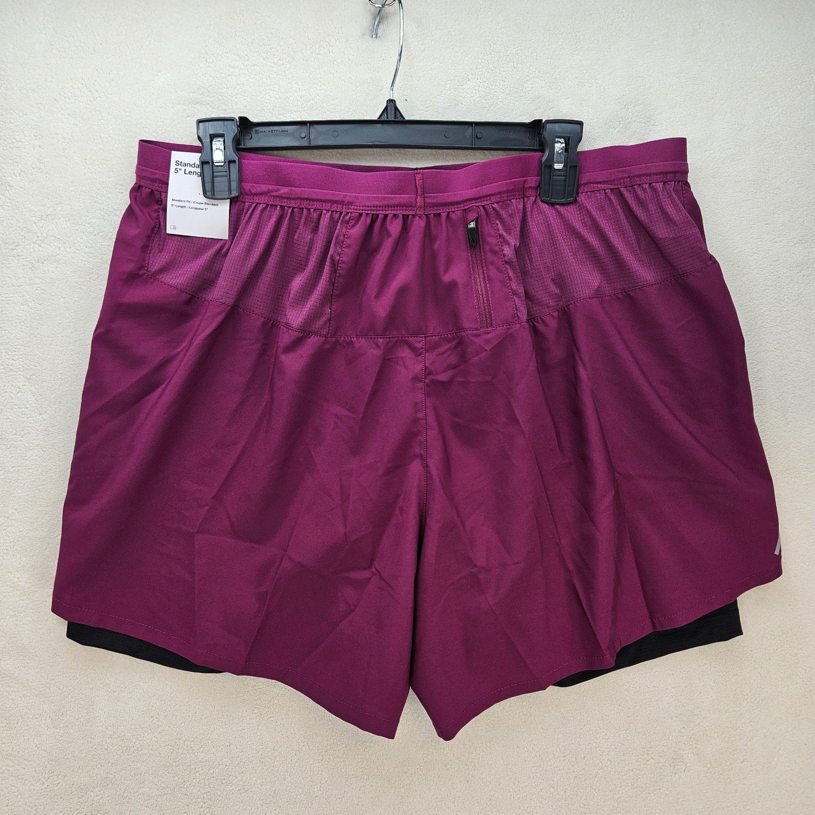 NIKE MEN'S XXL SANGRIA BLACK FLEX STRIDE 2 IN 1 5INCH SHORTS NWT CJ5467-610 NWT
