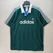 ADIDAS MEN'S XLARGE ARCHIVE COLLAR ENGINEERED ACTIVE GREEN REGULAR FIT KE3582