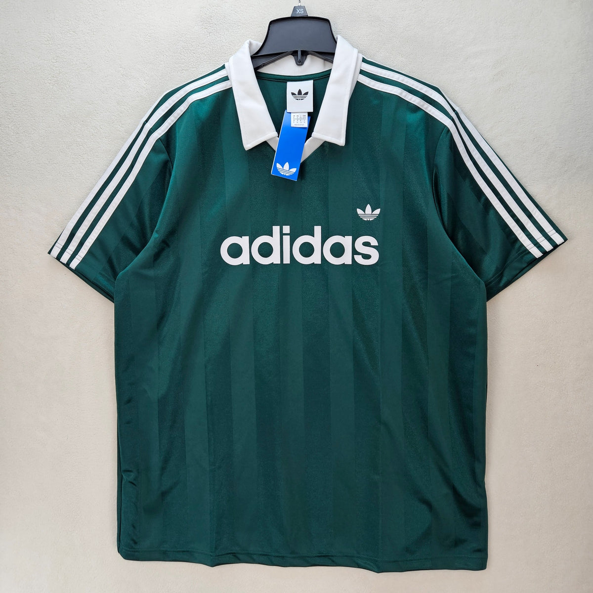 ADIDAS MEN'S XLARGE ARCHIVE COLLAR ENGINEERED ACTIVE GREEN REGULAR FIT KE3582