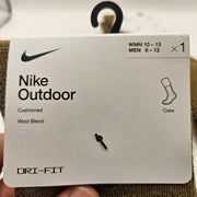LOT OF 2 - NIKE OUTDOOR LARGE WOOL LONG CREW SOCKS DQ6450-300 RETAIL $24