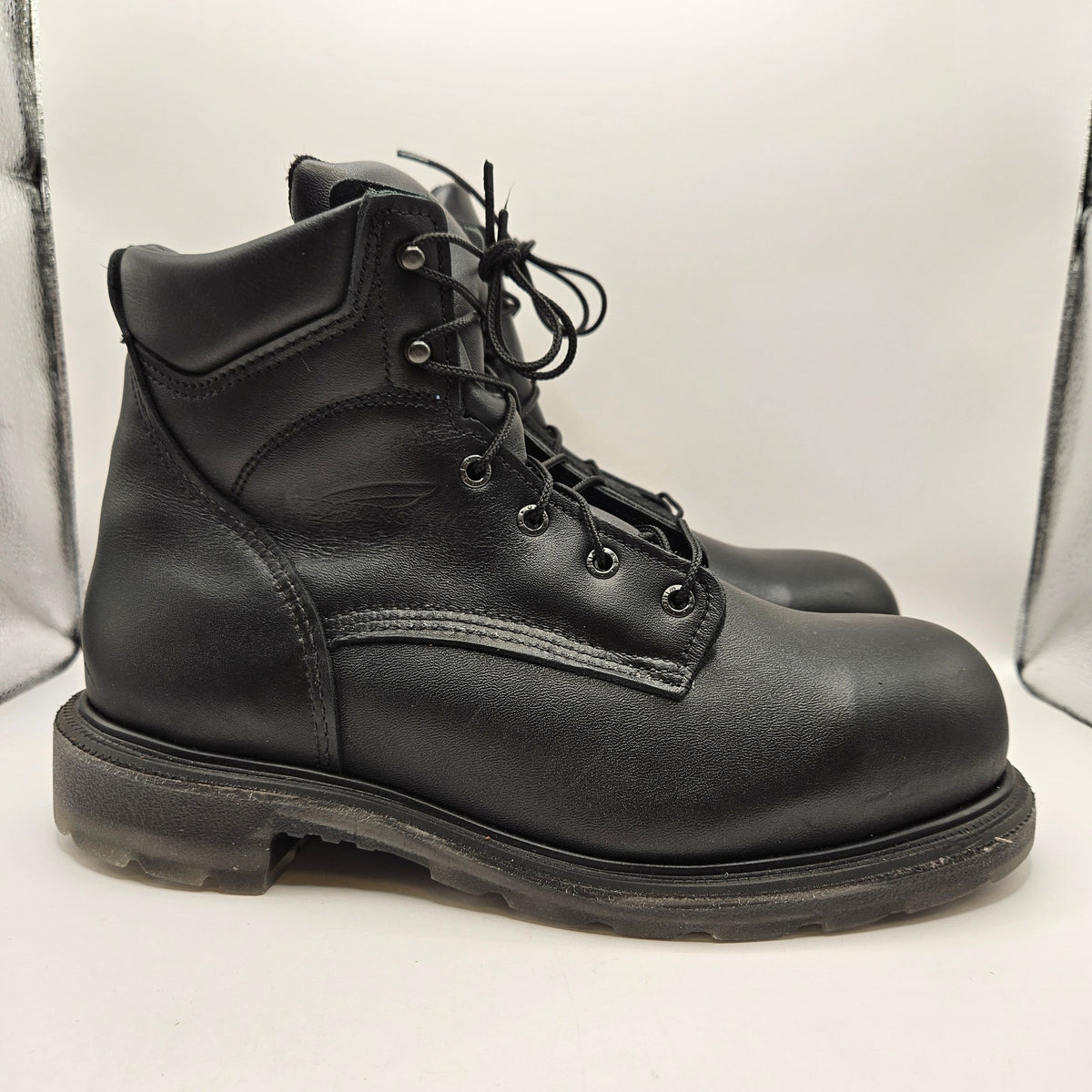 RED WING MEN'S 10 EE WIDE BLACK 3507 SUPERSOLE BOOTS STEEL TOE MADE IN USA SAFETY