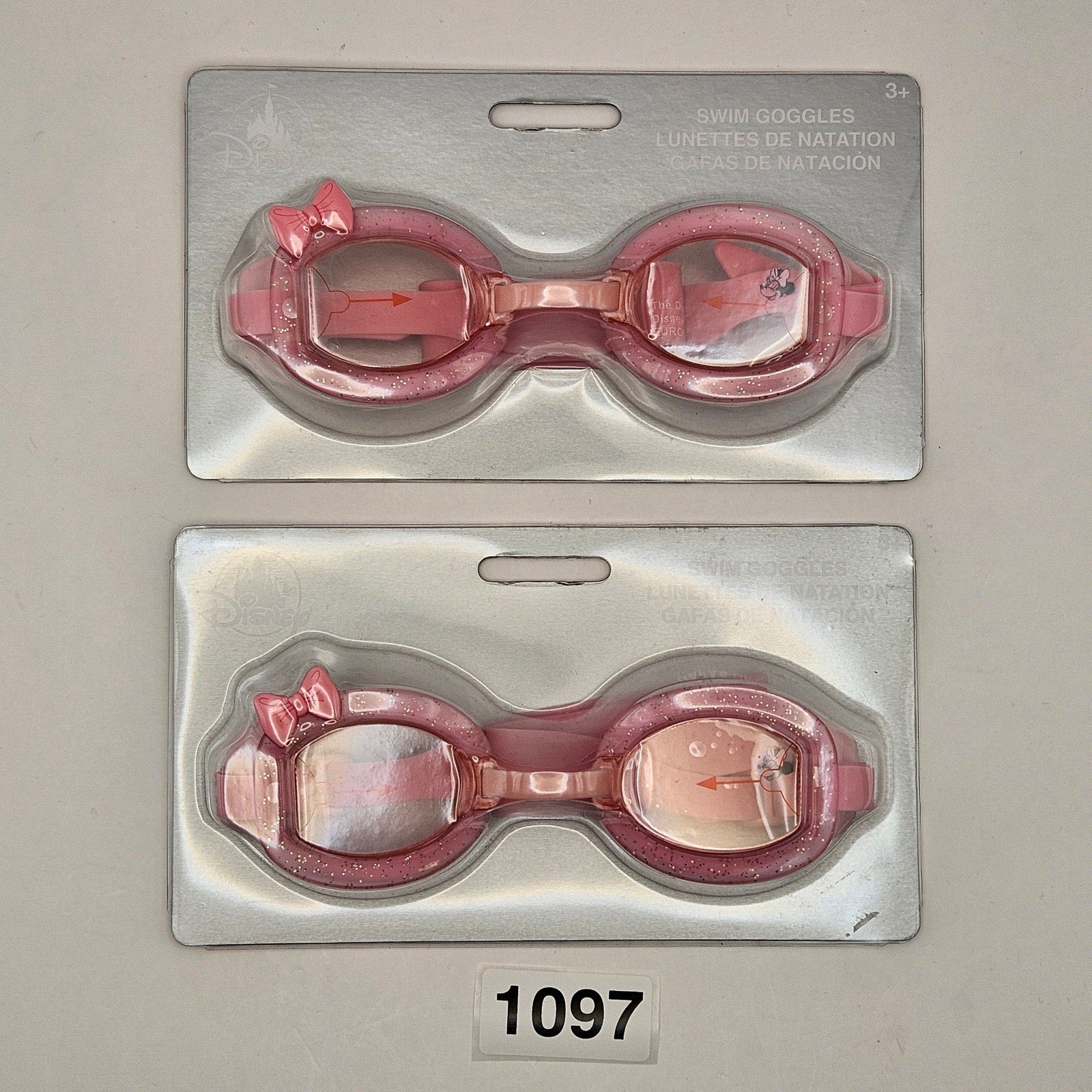 2X DISNEY 3+ PINK KIDS SWIM GOGGLES MINNIE MOUSE