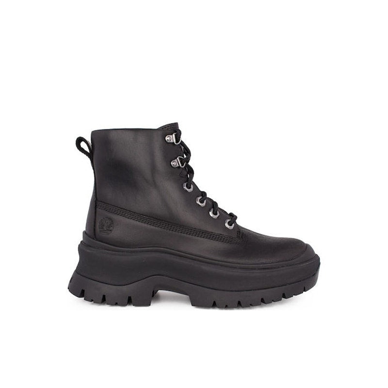TIMBERLAND WOMEN'S 8 ROXIE LANE LACE UP BOOT BLACK FULL GRAIN NIB