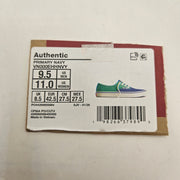 VANS MEN'S 9.5 AUTHENTIC PRIMARY NAVY GREEN SUEDE CANVAS NWOB LOW TOP SNEAKER