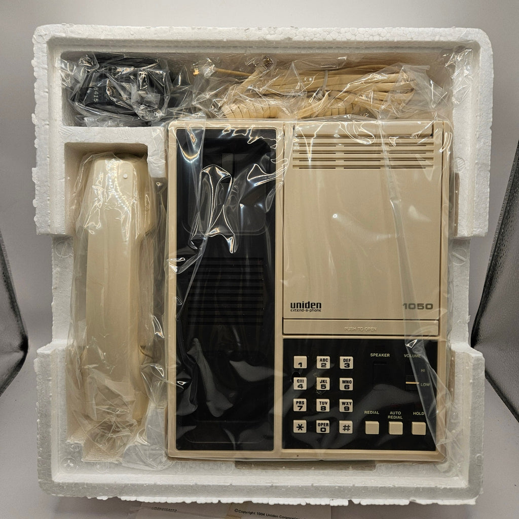 SUPER RARE UNIDEN EX-1050 VINTAGE TELEPHONE 1984 MEMORY PHONE NIB W PRICE TAG
