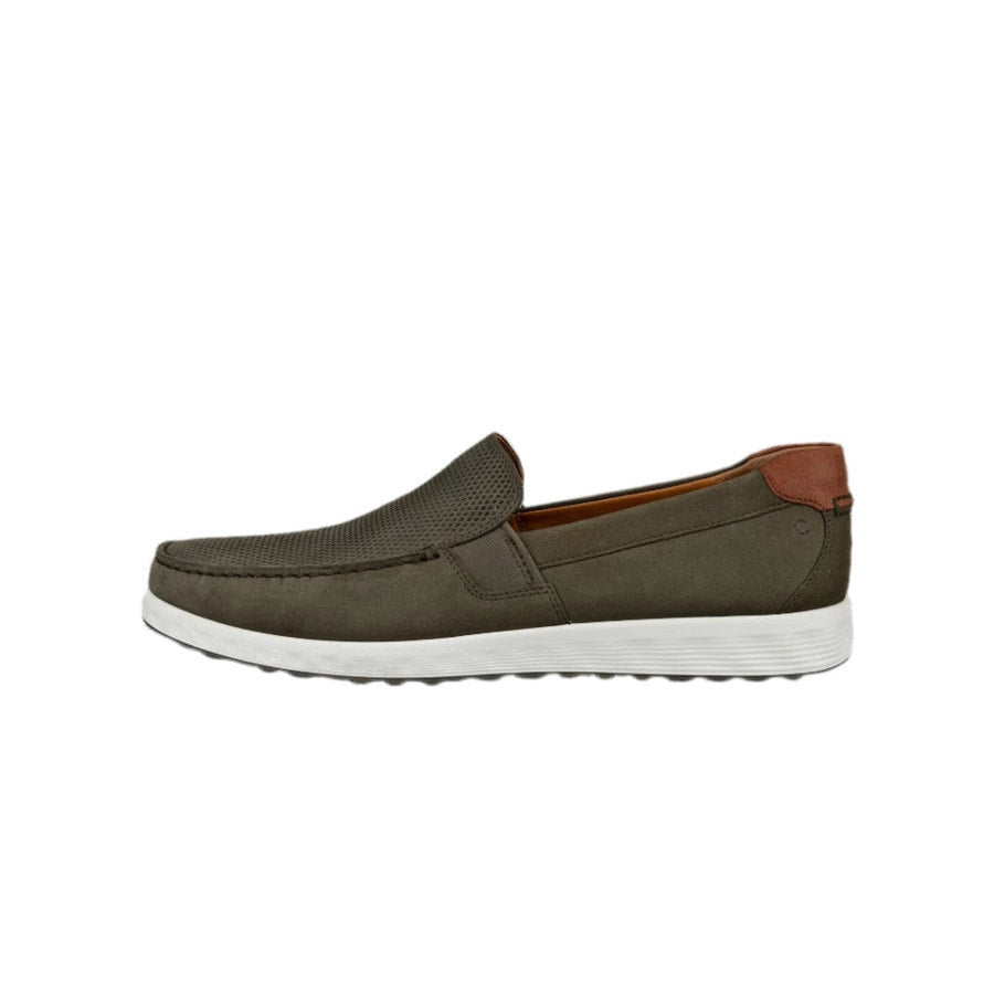 ECCO MEN'S 46 S LITE MOC SLIP ON LOAFERS TARMAC LEATHER NIB 12-12.5