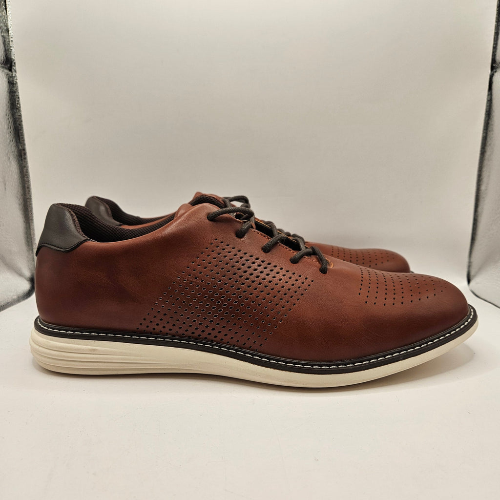 PERRY ELLIS MEN'S 12 PORTFOLIO HAMILTON BROWN OXFORD DRESS SHOES NWOB