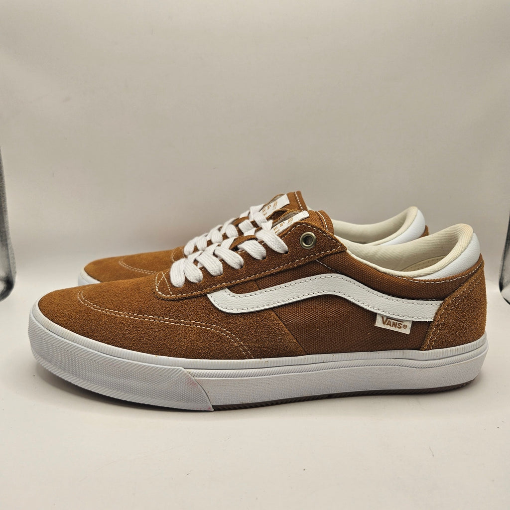 VANS MEN'S 10 GILBERT CROCKETT SKATE SHOES GOLDEN BROWN CANVAS POPCUSH NWOB