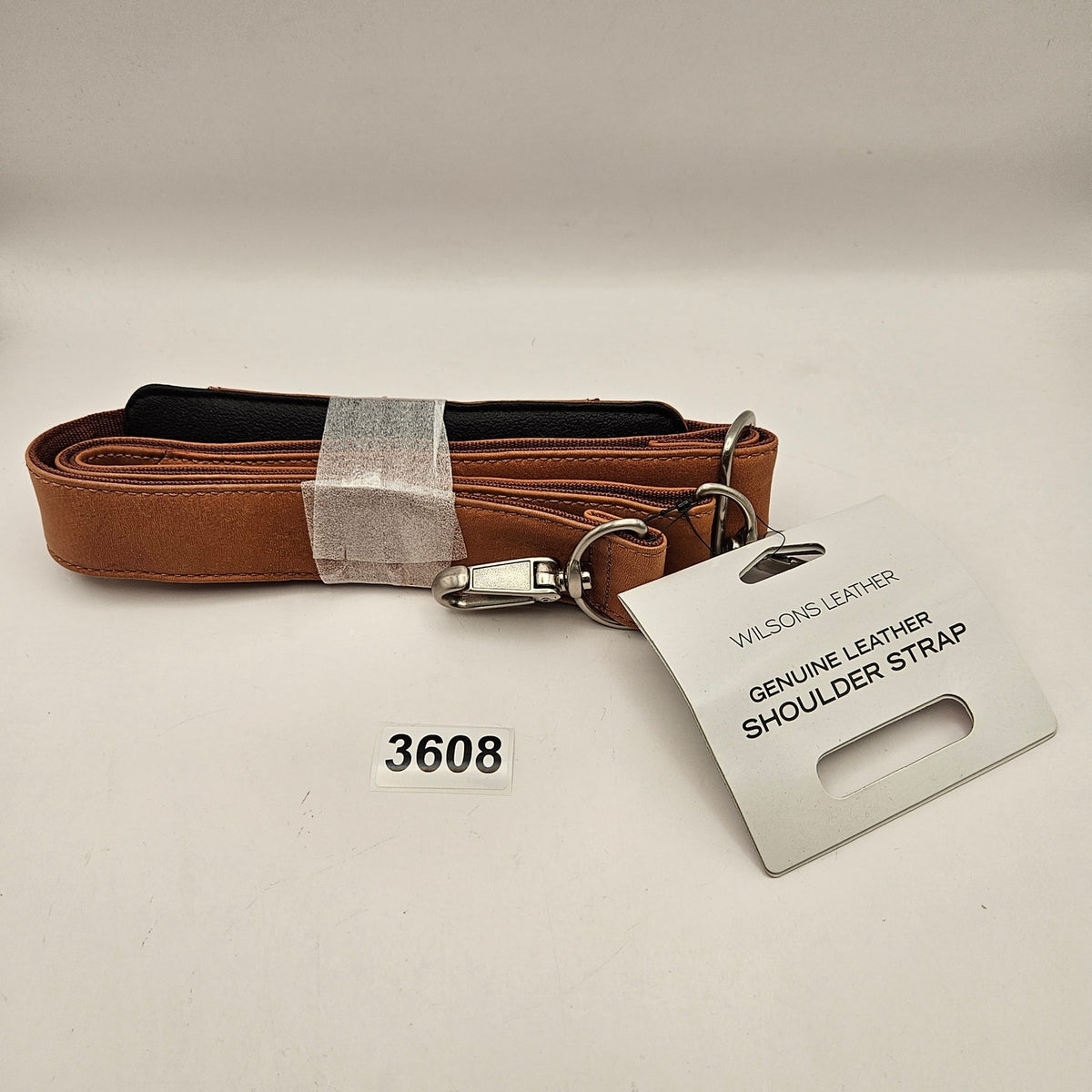 WILSONS LEATHER GENUINE LEATHER SHOULDER STRAP TAN BROWN ADJUSTABLE REPLACEMENT