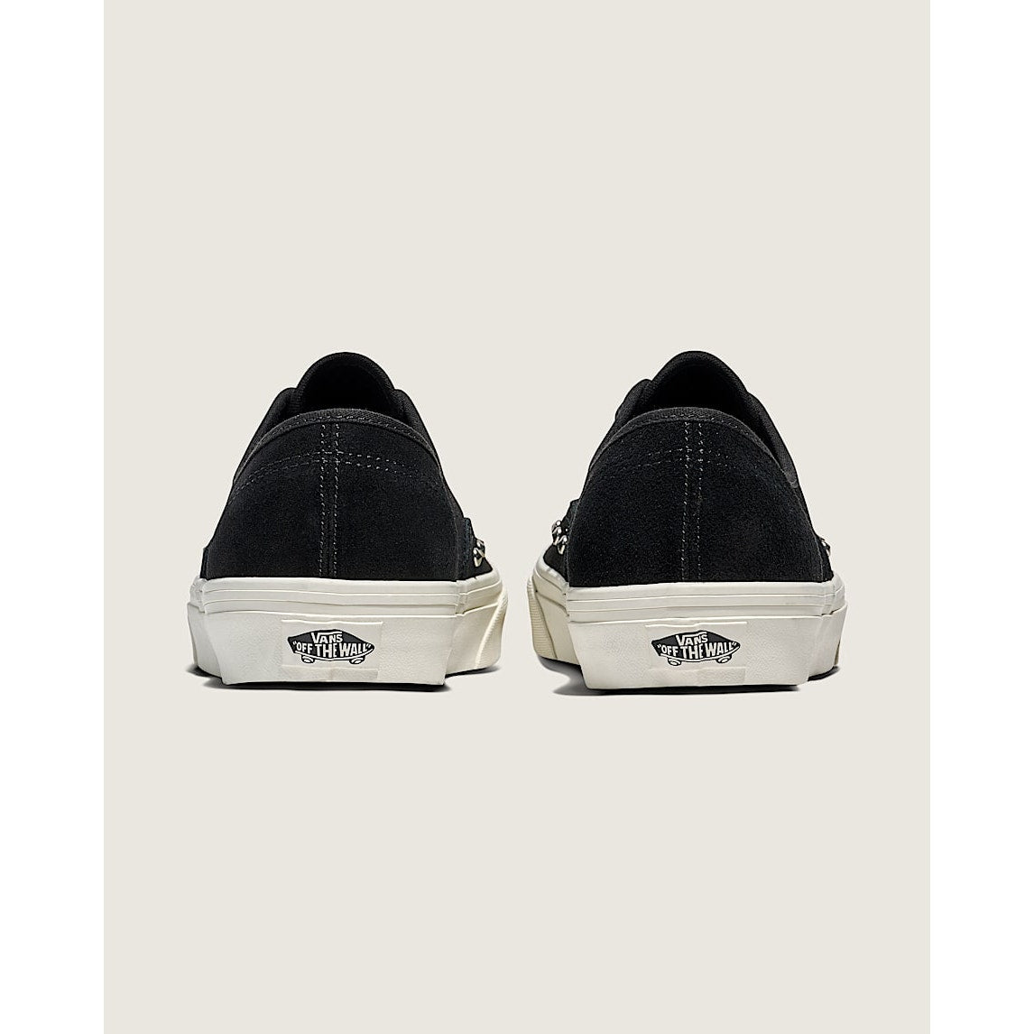 VANS WOMEN'S 8 AUTHENTIC SPIKE BLACK SUEDE WHITE GOTHIC VINTAGE NIB