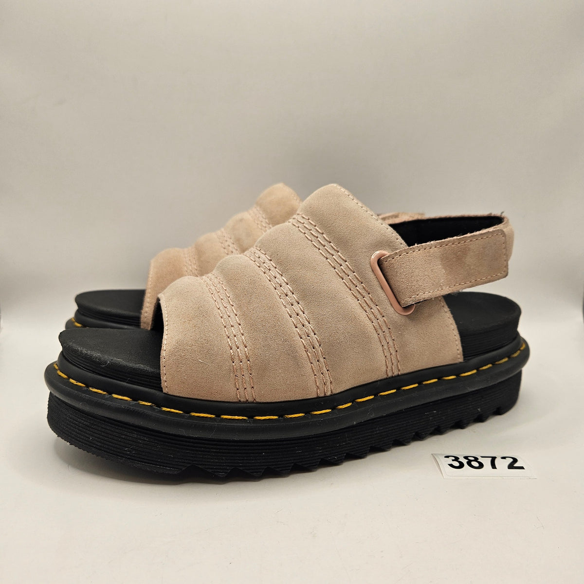 DR MARTENS WOMEN'S 7 KOLE ZEBRILUS SANDALS SUEDE POWDER PINK NJ004 NWOB