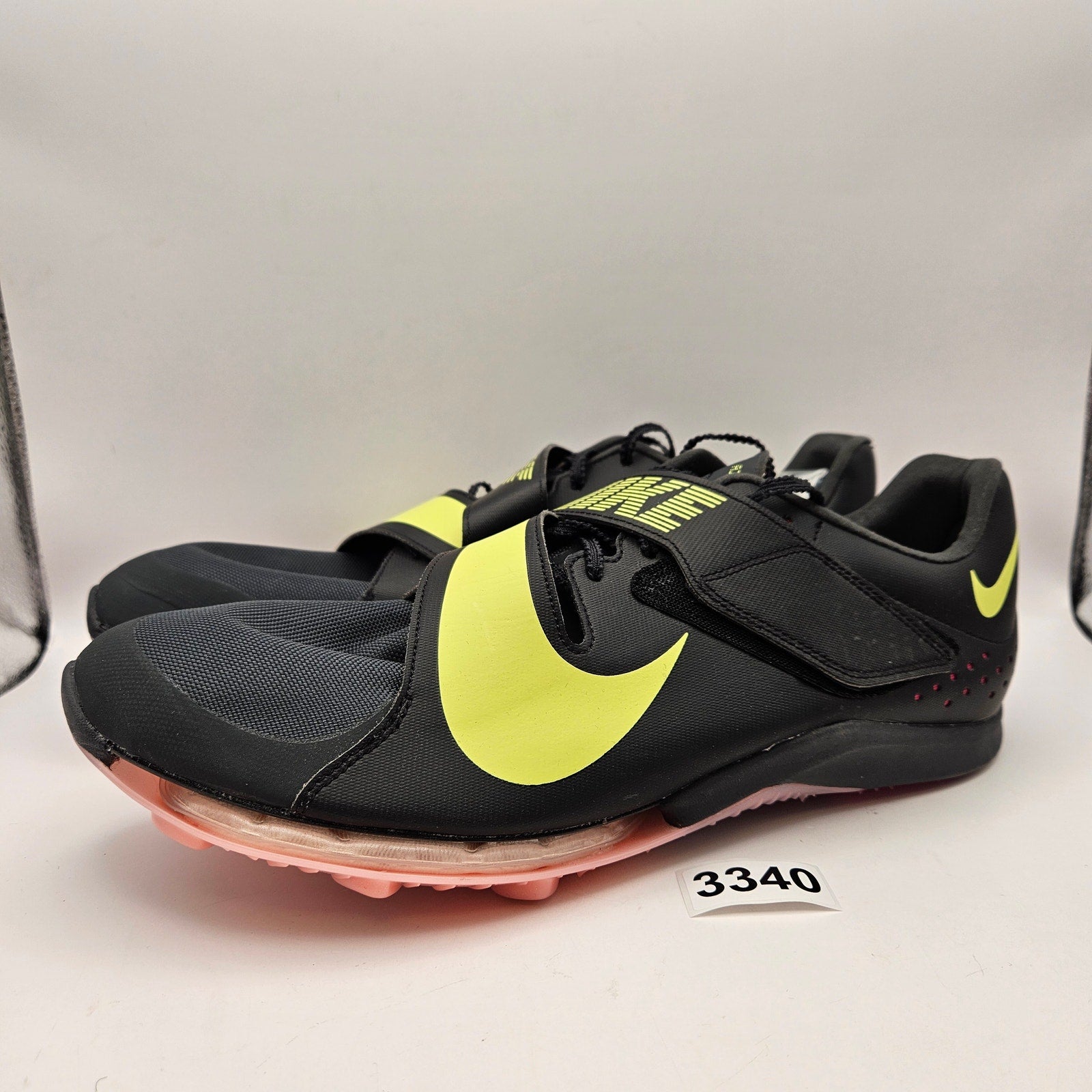 NIKE MENS 13 ZOOM ROTATIONAL 6 TRACK FIELD THROW SHOES BLK VOLT PINK CT0079-001