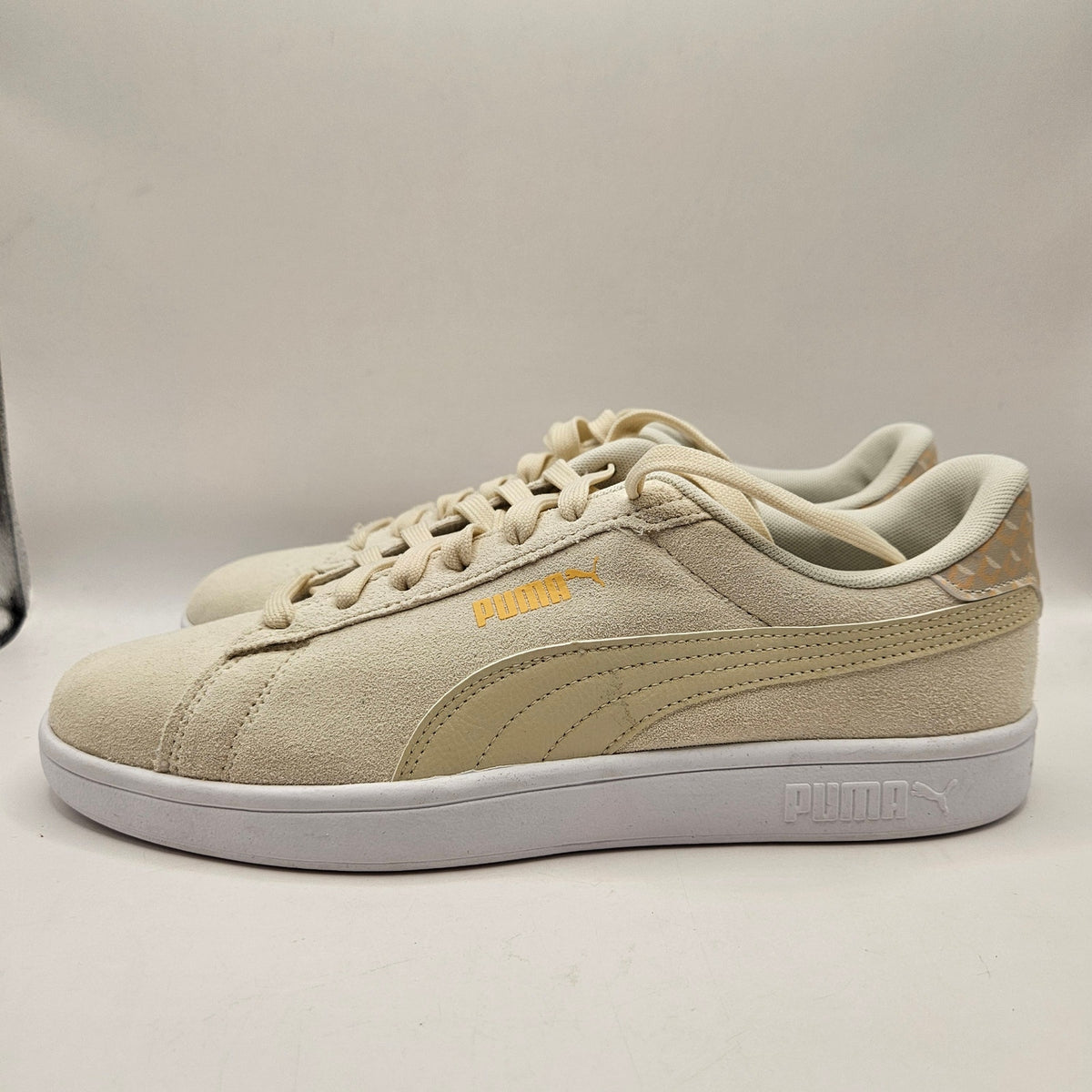 PUMA MEN'S 9 SMASH 3.0 GEOMETRIC TAN SUEDE SNEAKERS 403485-01 NWOB