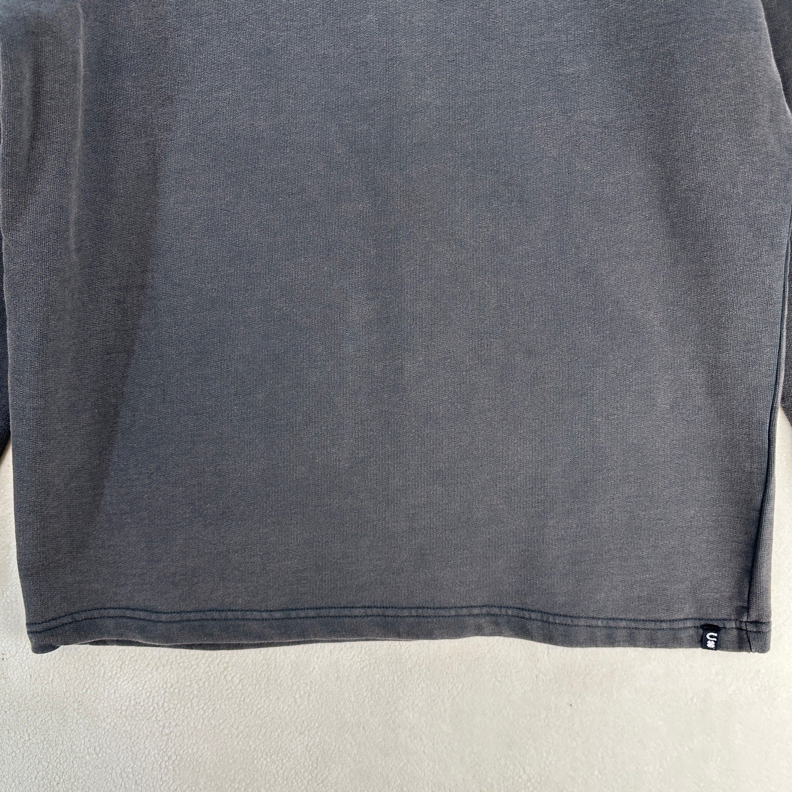 LUCKY BRAND X COLE HAUSER MEDIUM PATRIOT VINTAGE GREY HALF ZIP SWEATSHIRT