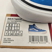 VANS MEN'S 8 SK8 HI TAPERED THEORY MEDITERRANIA BLUE NWOB