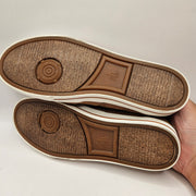 LAUREN RALPH LAUREN WOMEN'S 7.5 JINNY WOVEN SLIP-ON SNEAKER TAN NWOB