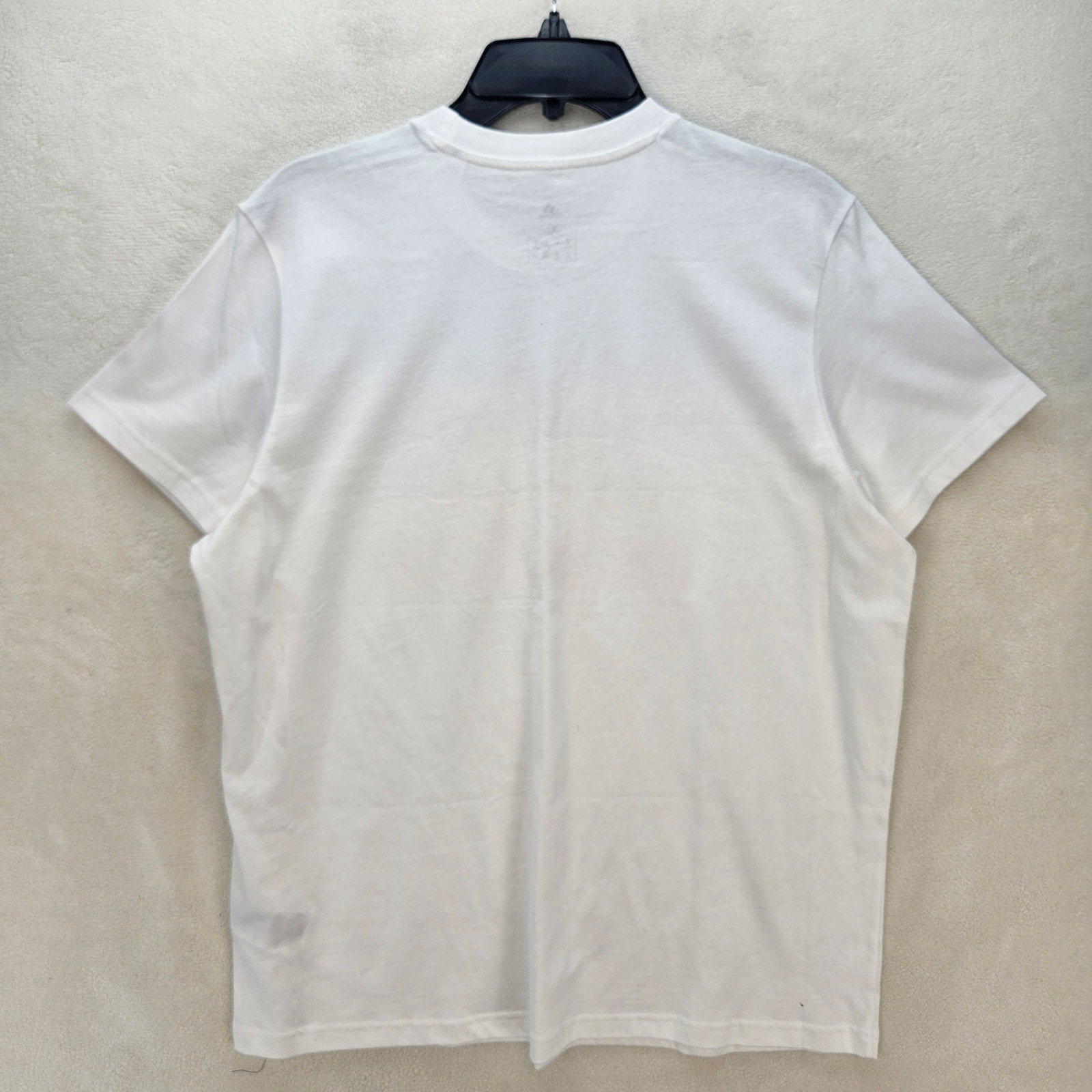 ADIDAS WOMEN'S XL AMERICAN FLAG LOGO WHITE TSHIRT NWT HL8506