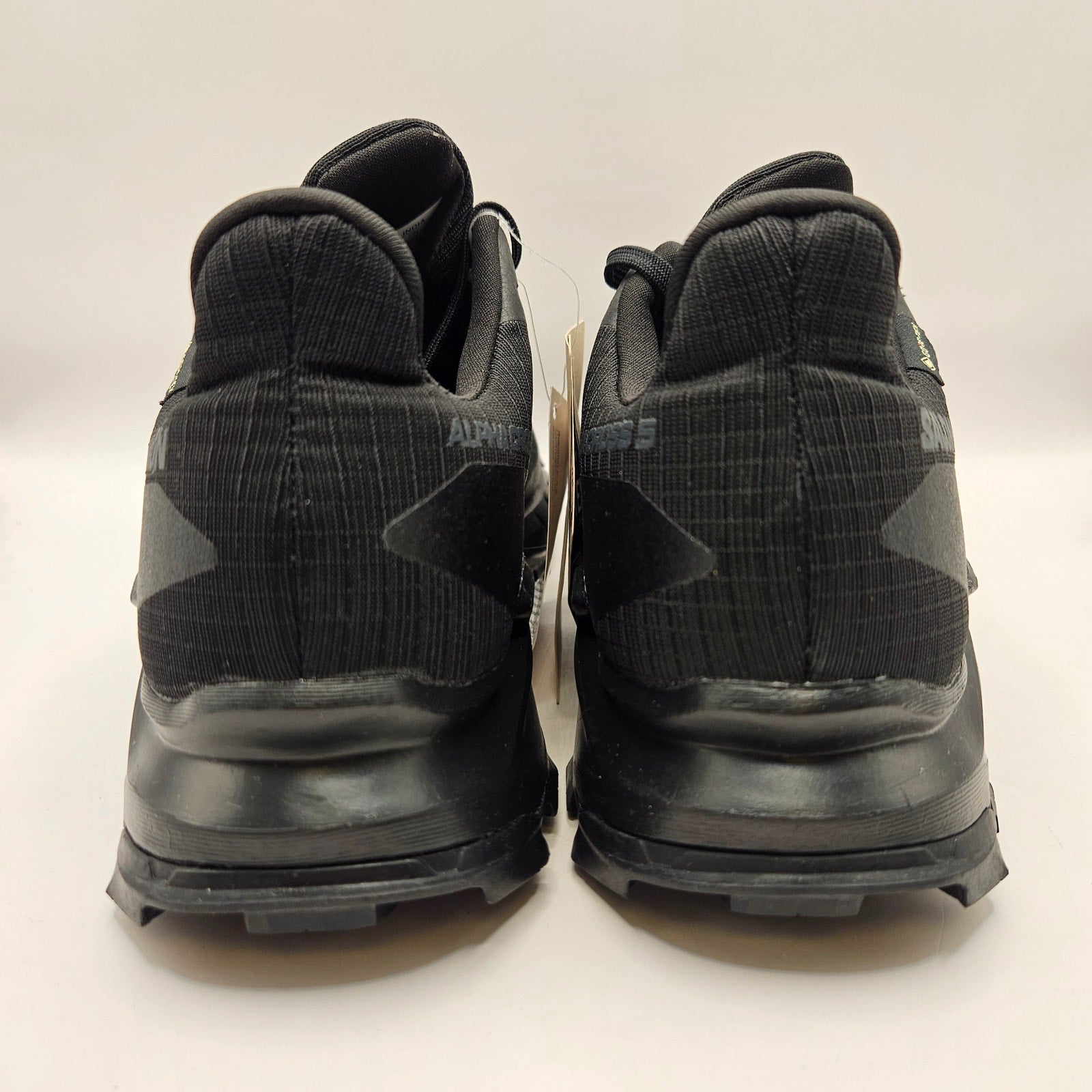 SALOMON MEN'S 7.5 ALPHACROSS 5 GTX L473075 BLACK NWOB
