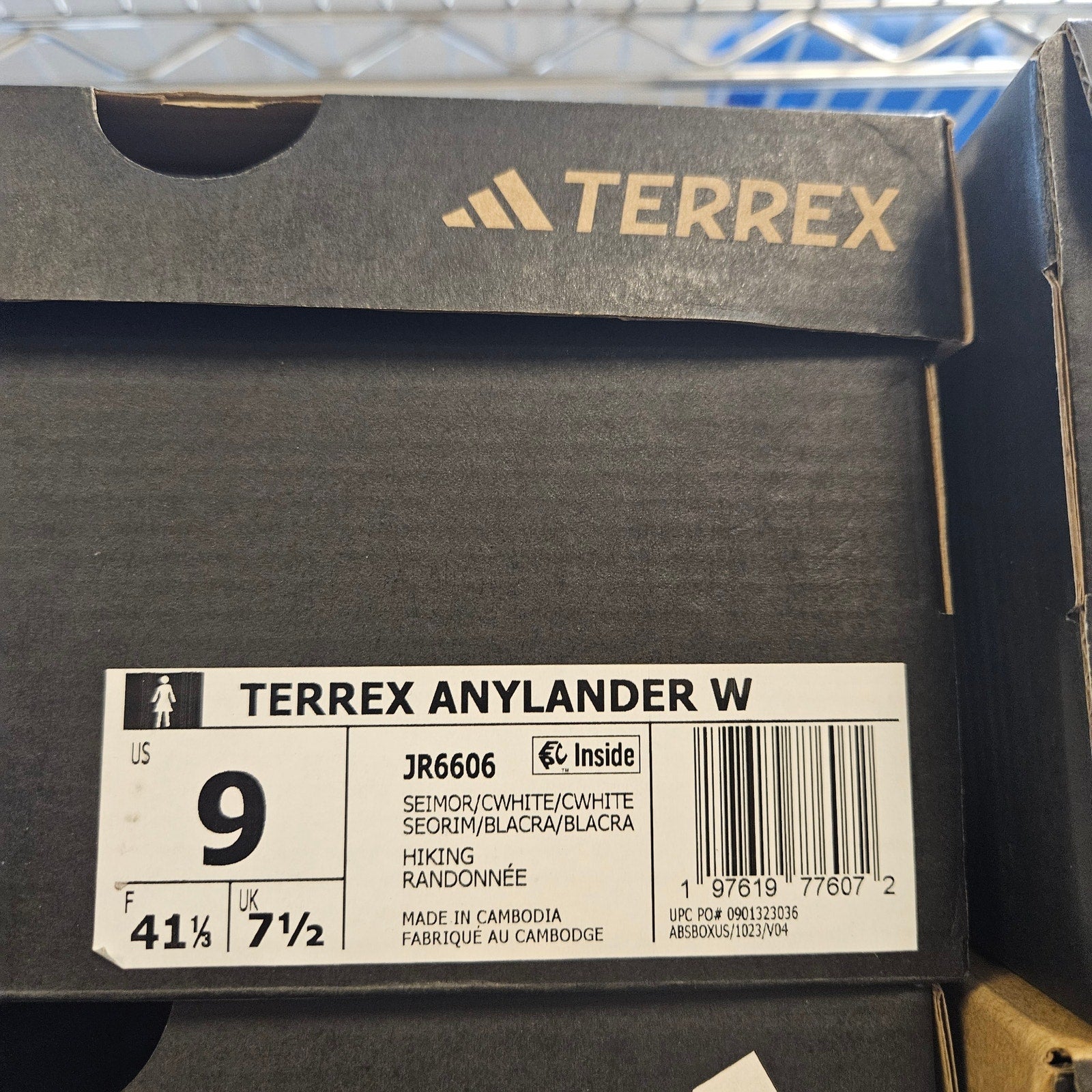 ADIDAS WOMEN'S 9 TERREX ANYLANDER JR6606 BLUE WHITE NIB