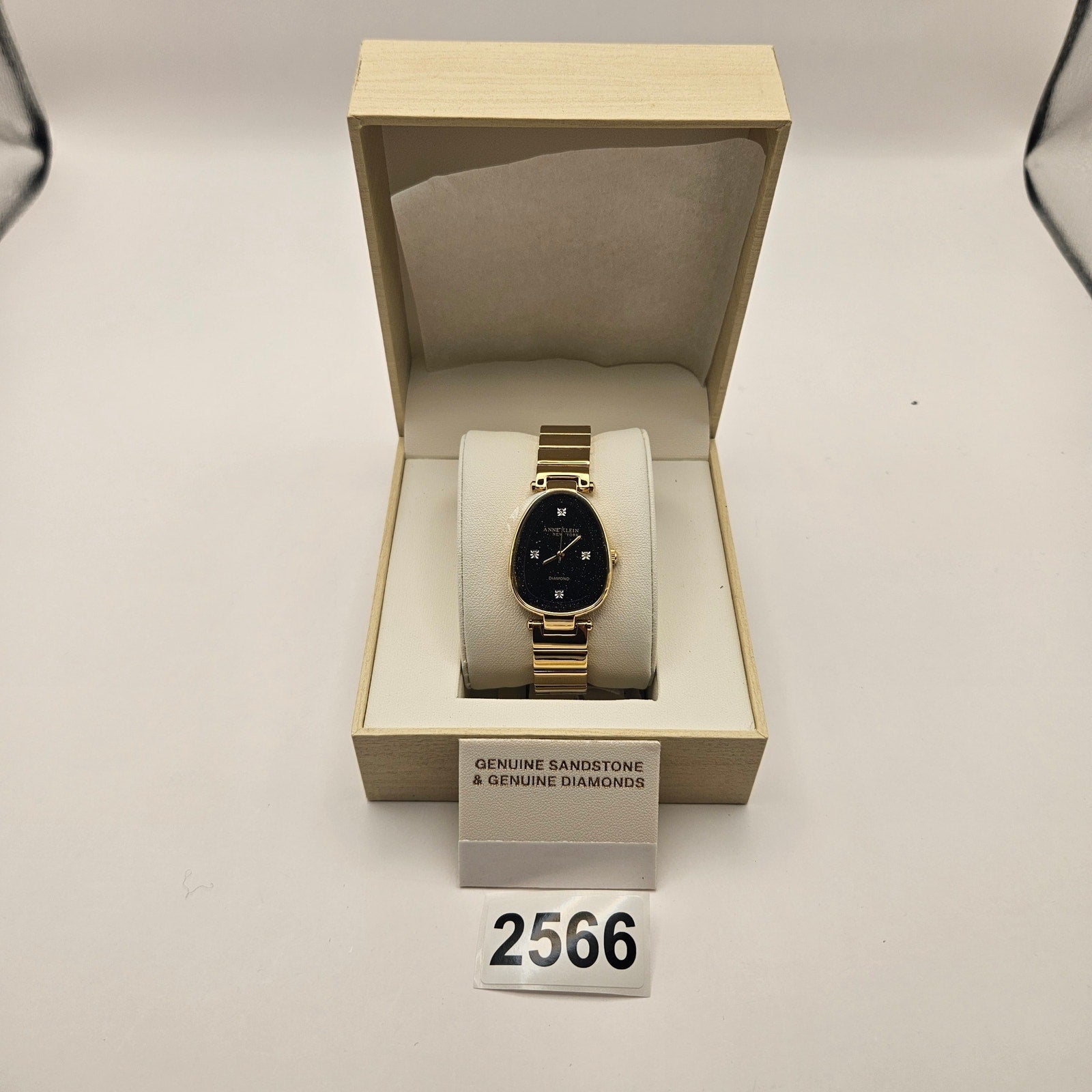 ANNE KLEIN NEW YORK 12-7790BSGC GENUINE DIAMOND DIAL BRACELET WOMEN'S WATCH NWT