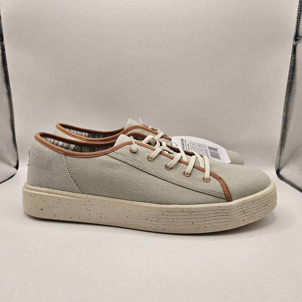 HEY DUDE MEN'S 12 CODY M COASTLINE LIGHT GREY ALMOST WHITE NWT