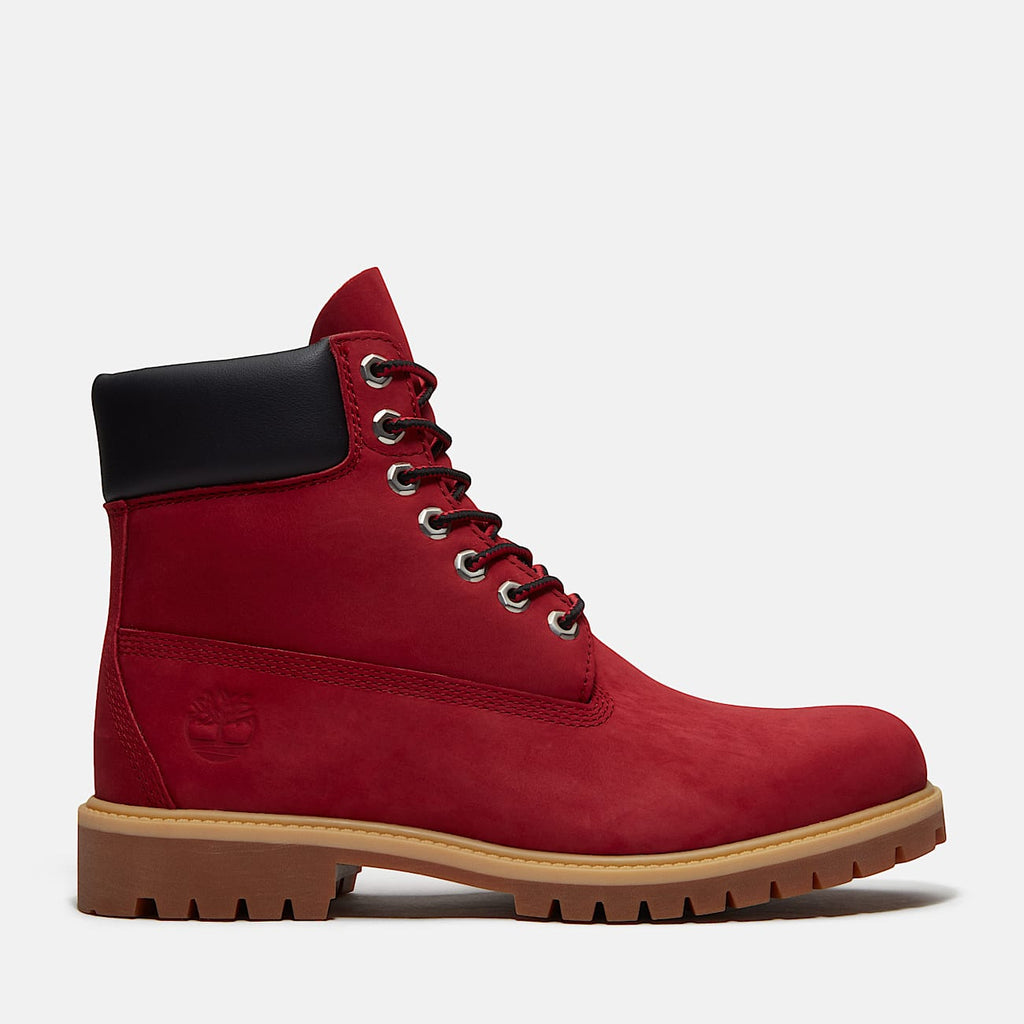 TIMBERLAND MEN'S 10.5 PREMIUM 6-INCH WATERPROOF BOOT DARK RED NUBUCK NIB