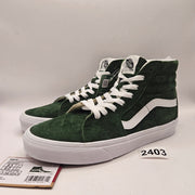 VANS WOMEN'S 8 SK8 HI PIG SUEDE DOUGLAS FIR GREEN RARE NWOB