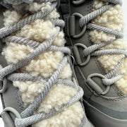 SOREL Women's 10 JOAN OF ARCTIC NEXT LITE Gray/White Fur Waterproof