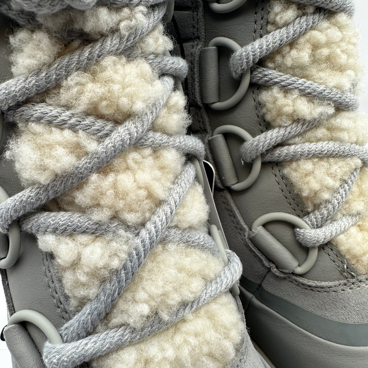 SOREL Women's 10 JOAN OF ARCTIC NEXT LITE Gray/White Fur Waterproof