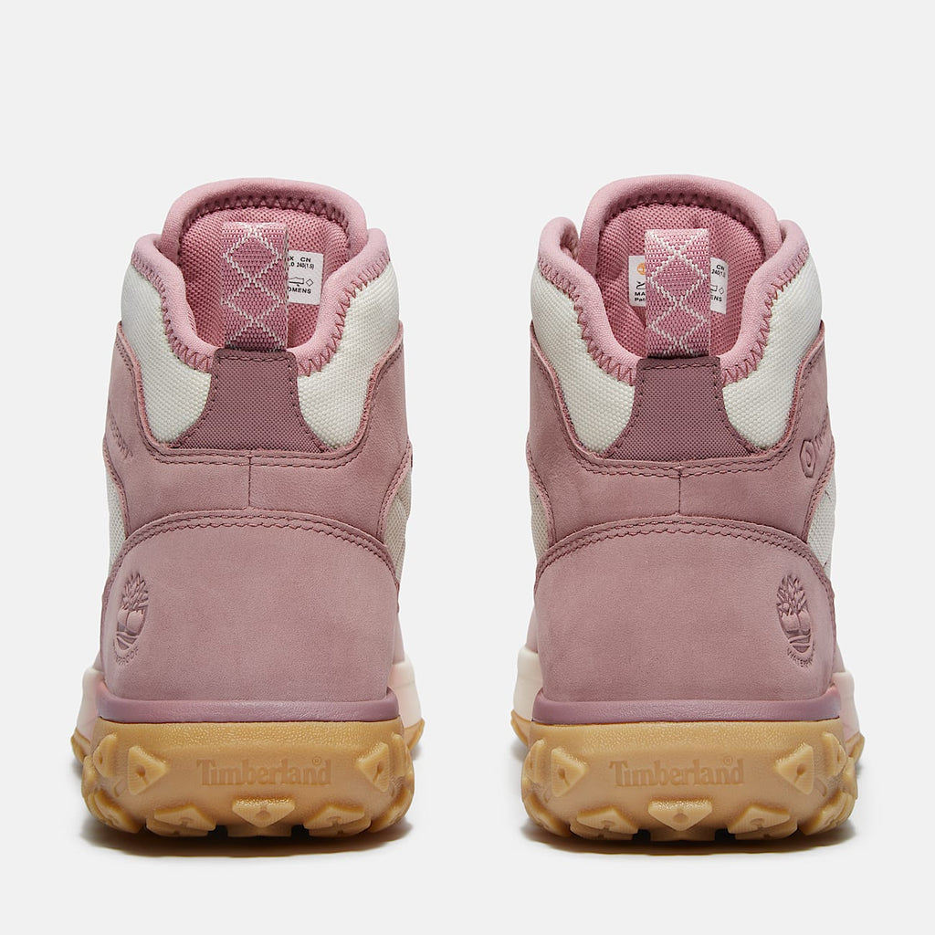 TIMBERLAND WOMEN'S 9.5 GREENSTRIDE MOTION 6 MID LACE SNEAKER PINK NUBUCK NIB