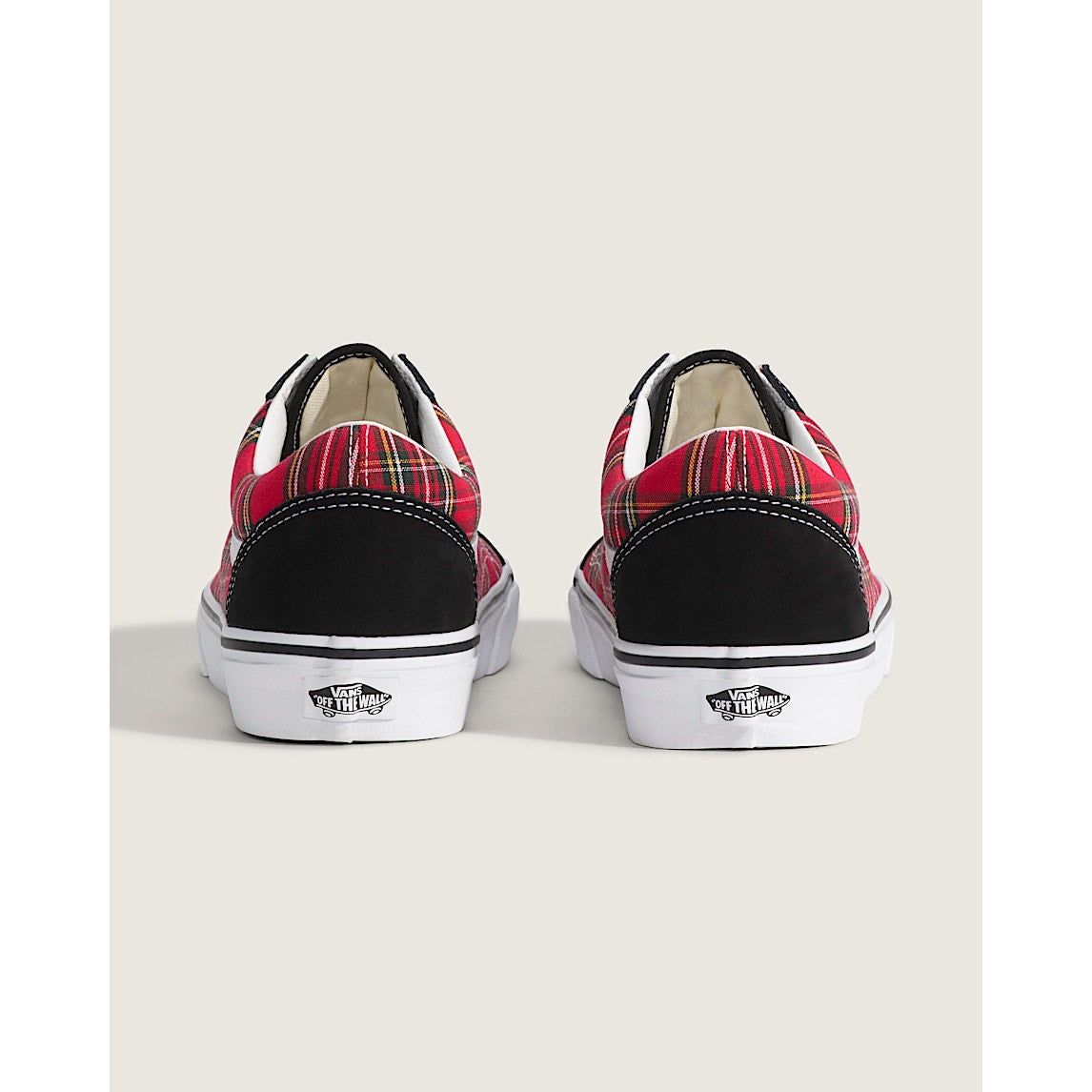 VANS MEN'S 9.5 OLD SKOOL PLAID RED LOW TOP SNEAKER NIB VN000E9TRED