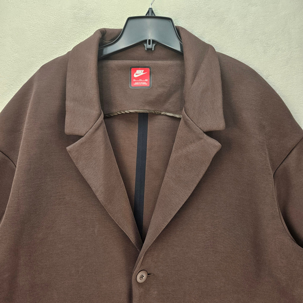 NIKE MEN'S XXL TECH FLEECE BLAZER COAT JACKET BROWN NWT FN0601-237