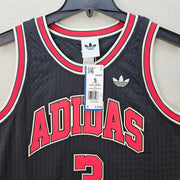 ADIDAS MEN'S SMALL ORIGINALS TREFOIL BLACK TANK SIDELINE JERSAEY KG2847 THICK