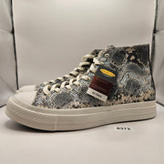 CONVERSE MEN'S 16 FIRST STRING CHUCK TAYLOR SNAKESKIN SNOW WHITE BLACK A18412C
