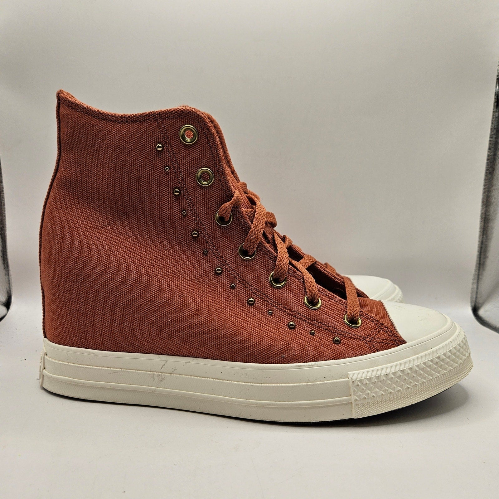 CONVERSE WOMEN'S 11 CTAS WEDGE PLATFORM STUDDED RUGGED ORANGE A15107C NWOB
