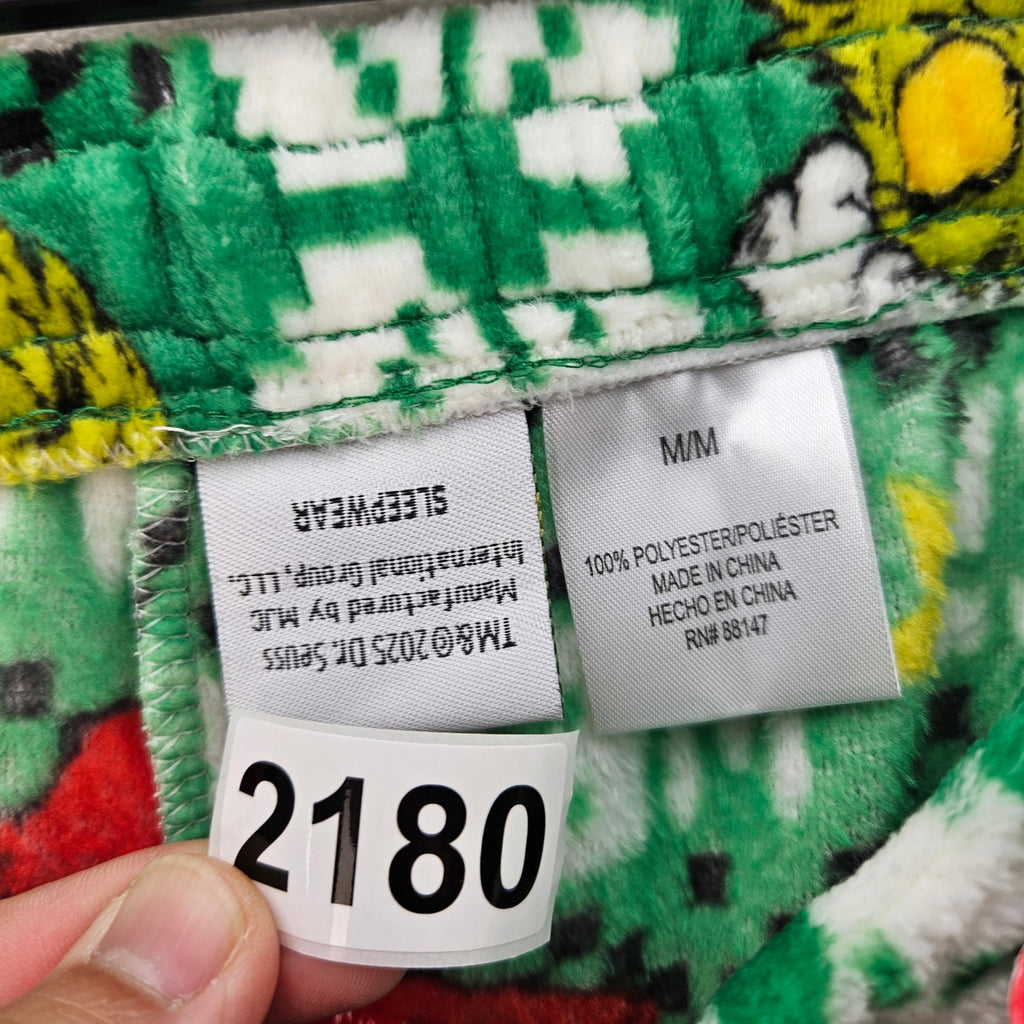 DR SEUSS X GRINCH CHRISTMAS SLEEPWEAR MEDIUM FLEECE PAJAMA PANTS GREEN NWOT