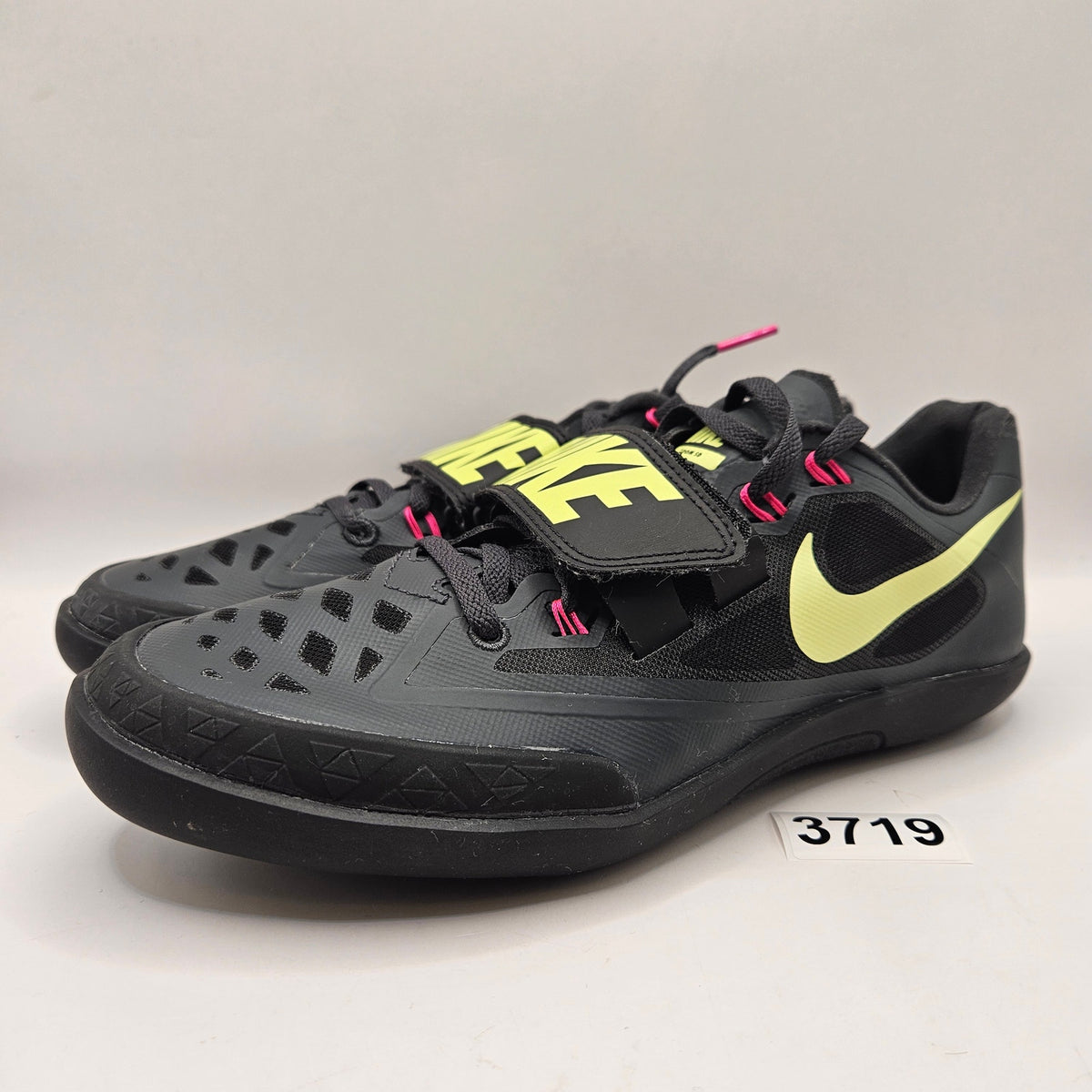 NIKE MEN'S 7 ZOOM RIVAL SD 4 ANTHRACITE-PINK TRACK FIELD SPIKES 685135-004 NWOB