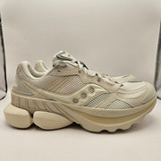 SAUCONY UNISEX 9.5 PROGRID TRIUMPH 4 CREAM IVORY MESH RUNNING SHOES NWOB