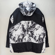 COLUMBIA MEN'S XXL 3 IN 1 INTERCHANGE NORDIC POINT SKI SNOW JACKET BLK WHT PRINT