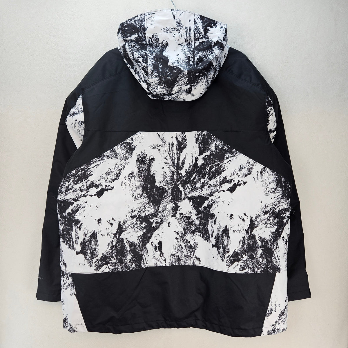 COLUMBIA MEN'S XXL 3 IN 1 INTERCHANGE NORDIC POINT SKI SNOW JACKET BLK WHT PRINT