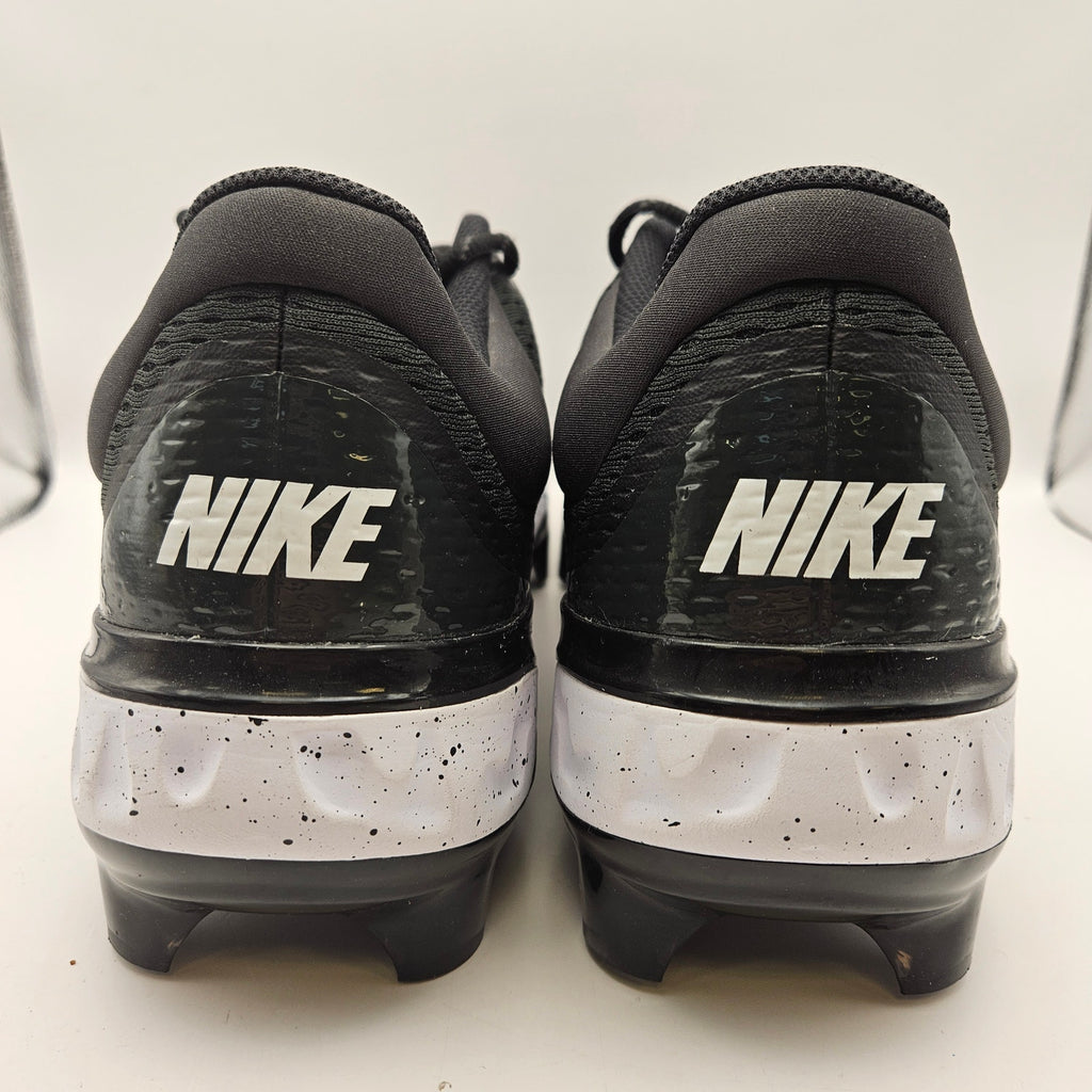 NIKE MEN'S 15 ALPHA HUARACHE ELITE 4 MCS BASEBALL CLEATS BLACK WHITE FD6221-003