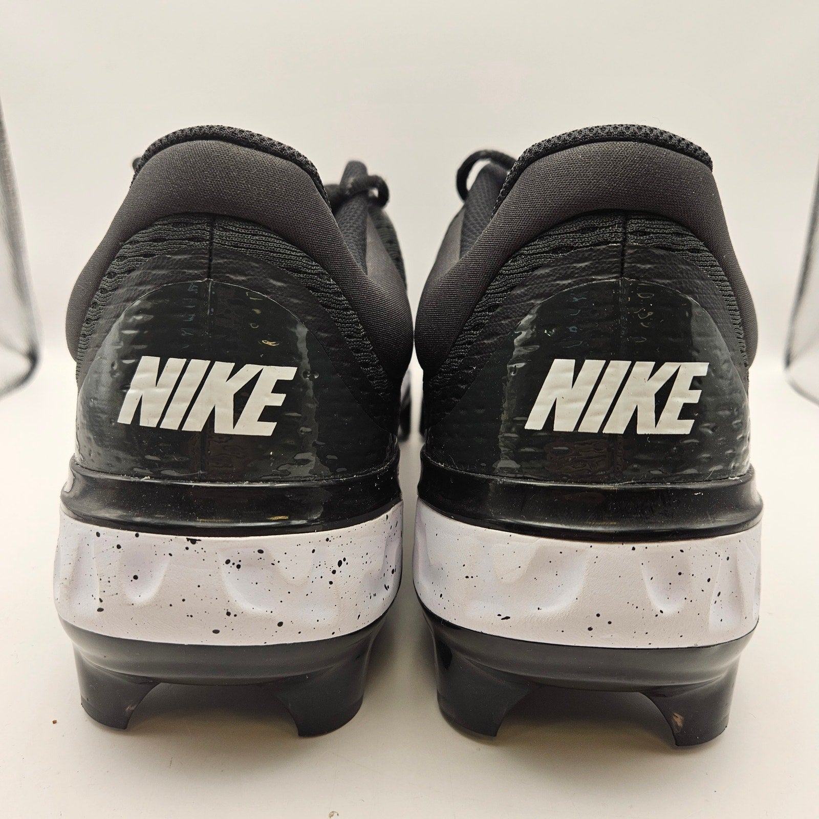 NIKE MEN'S 15 ALPHA HUARACHE ELITE 4 MCS BASEBALL CLEATS BLACK WHITE FD6221-003