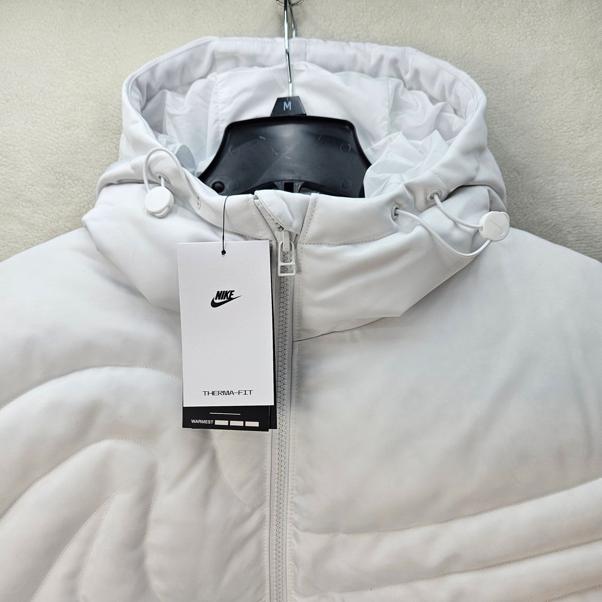 NIKE WOMEN'S SMALL THERMA FIT DOWN JACKET HOODED ALPINE WHITE IB2005-121